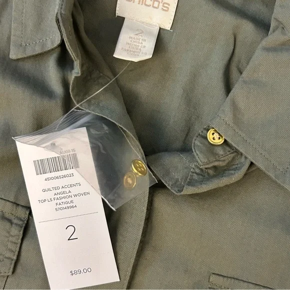 Chicos Shirt Bundle Of 5 NWT Mixed Styles Button Up  Size 2 Retail Value $435 - Picture 12 of 15